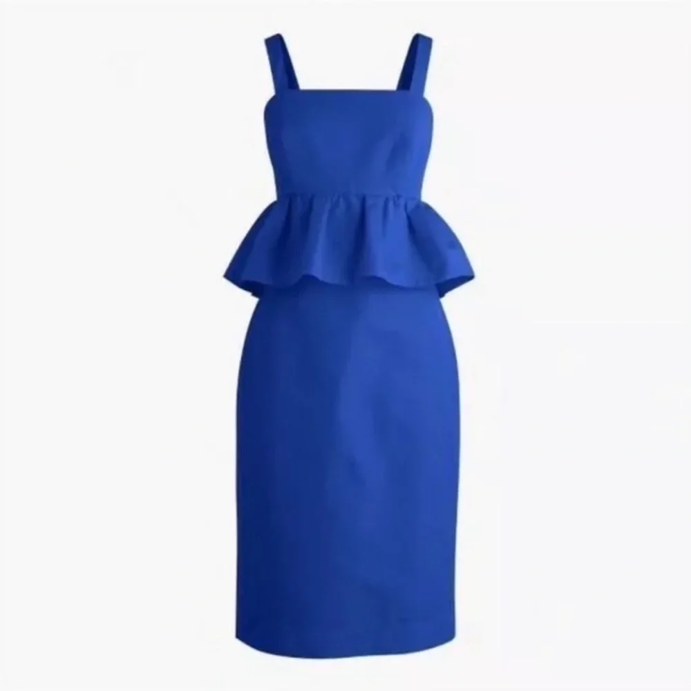 J. Crew Peplum Blue Sheath Dress